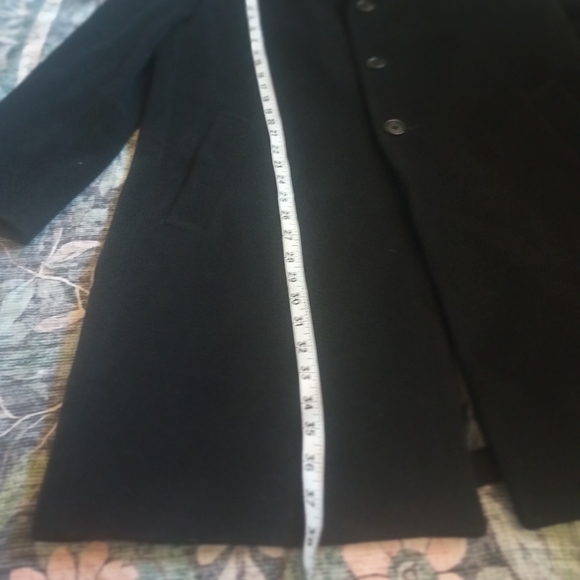 Hathaway Platinum Mens Wool Cashmere Overcoat 42S Black Dressy Classic Old Money - Picture 12 of 14